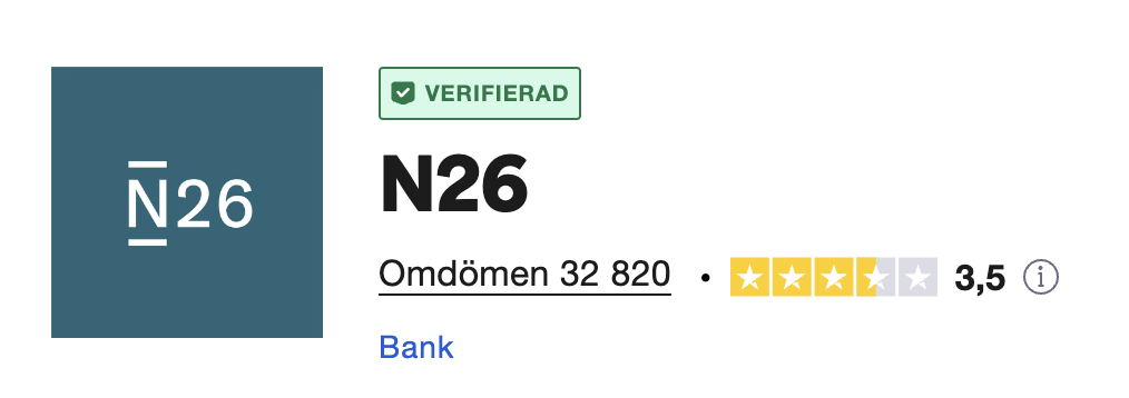 N26 Smart Omdöme