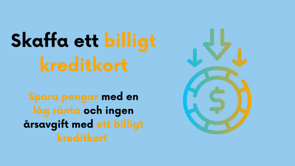 Billiga kreditkort infografik
