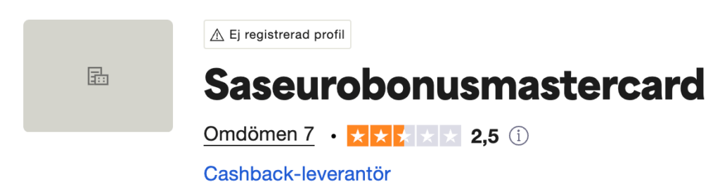SAS Eurobonus World Mastercard Omdöme
