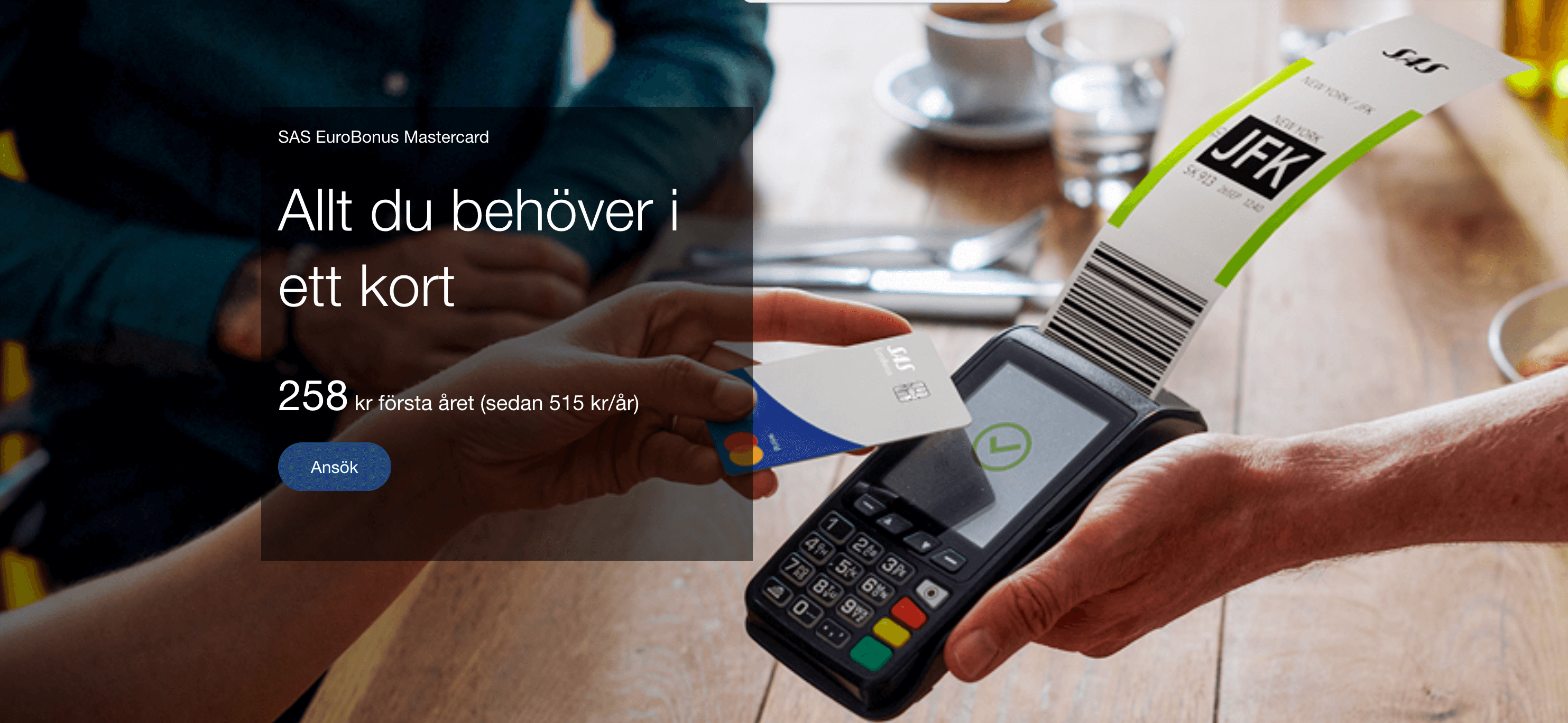 SAS Eurobonus World Mastercard ansökan