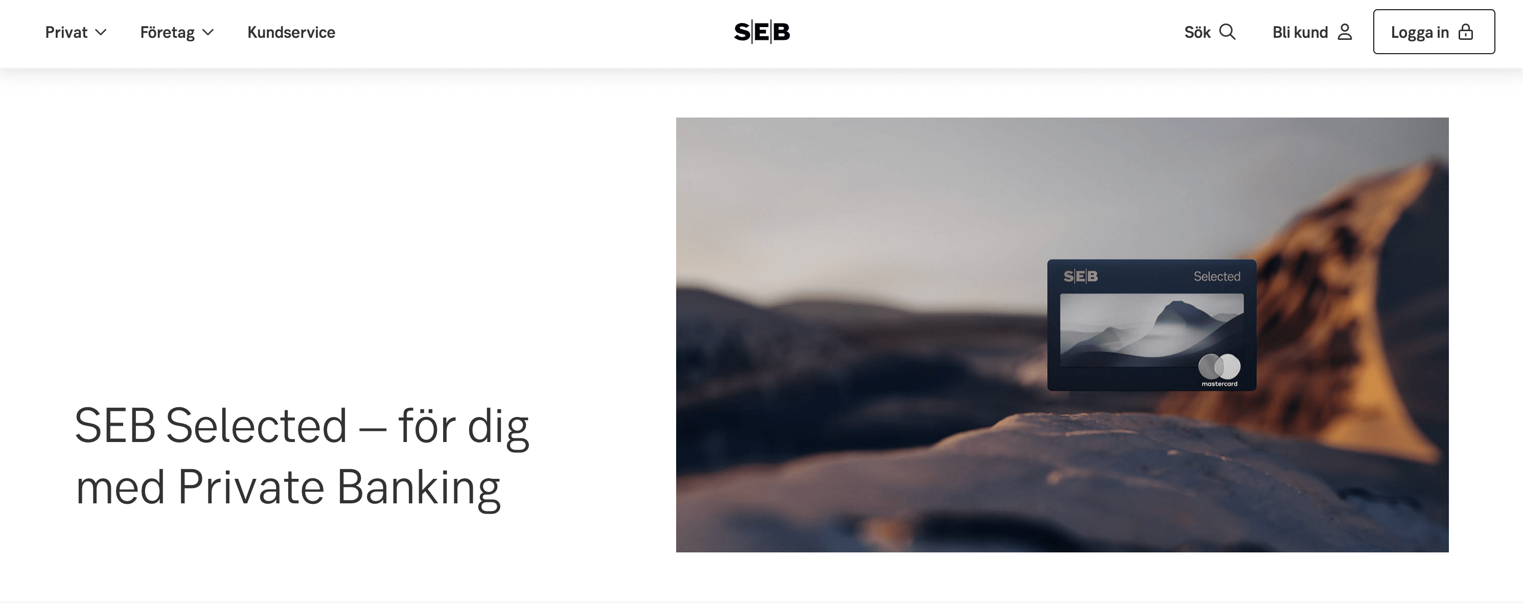 SEB Selected skärmdump